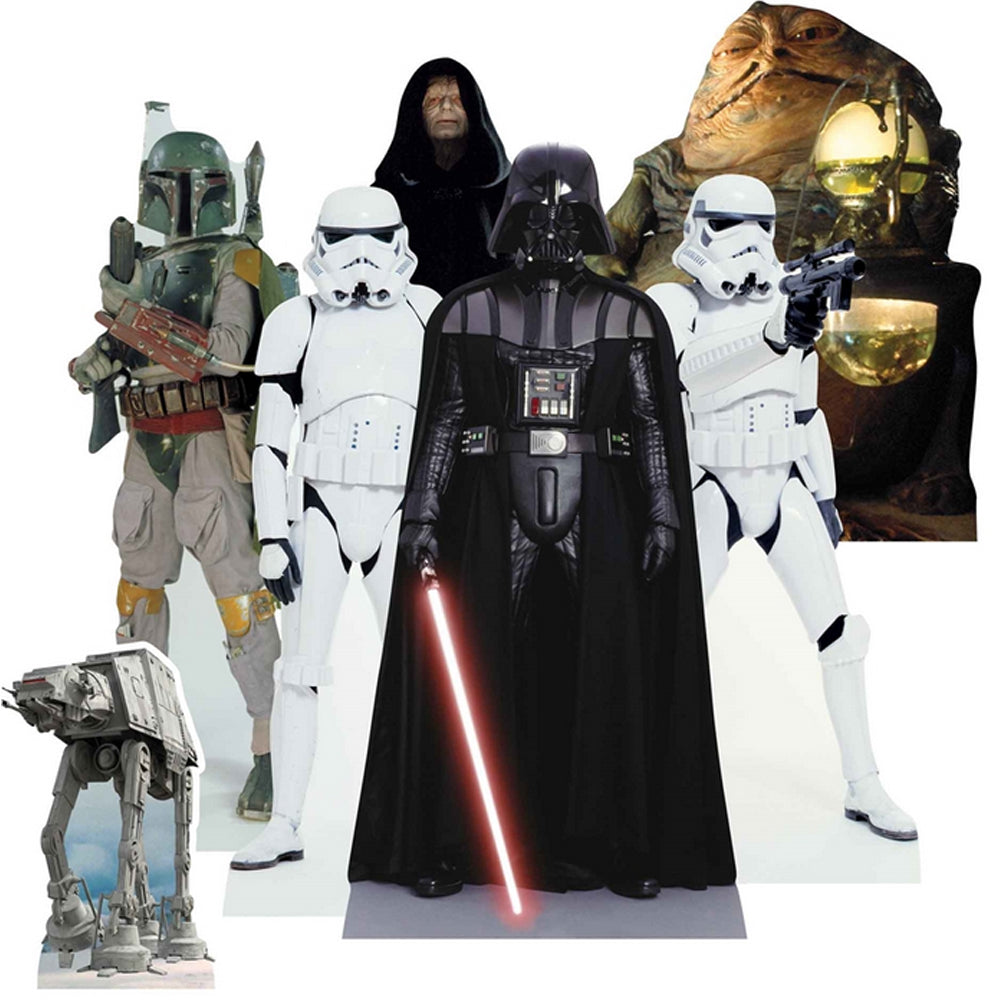 Star Wars Villans Characters Tabletop Mini Card Cutout Centrepieces - Pack of 7