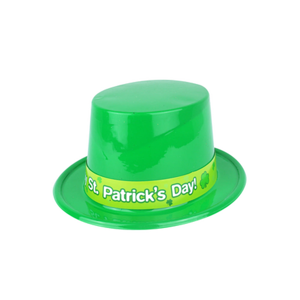 Plastic Irish Top Hat with St Patrick's Band