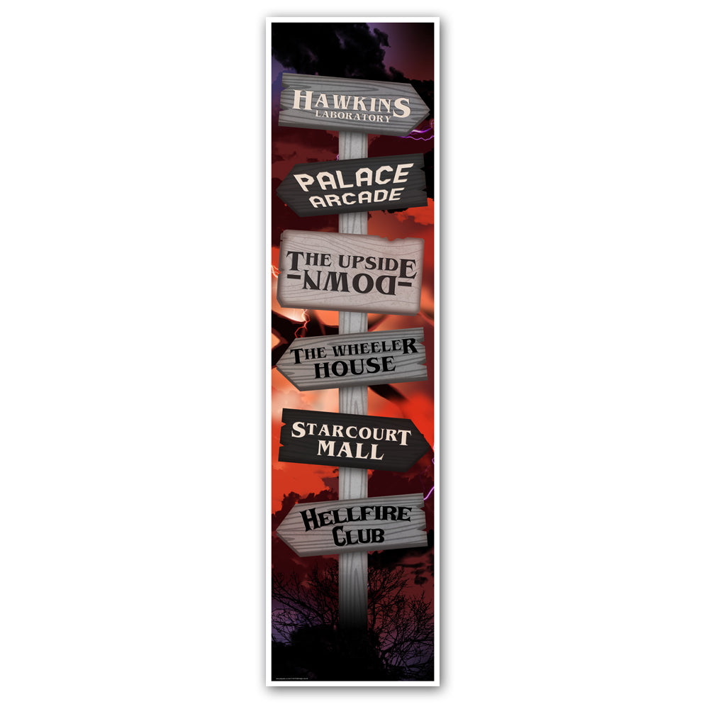 The Upside Down Signpost Portrait Wall & Door Banner Decoration - 1.2m ...