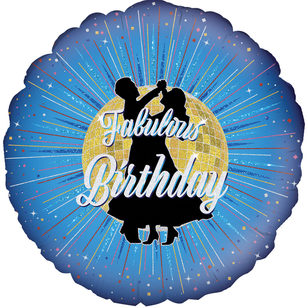 Fabulous Birthday Holographic Balloon - 18"