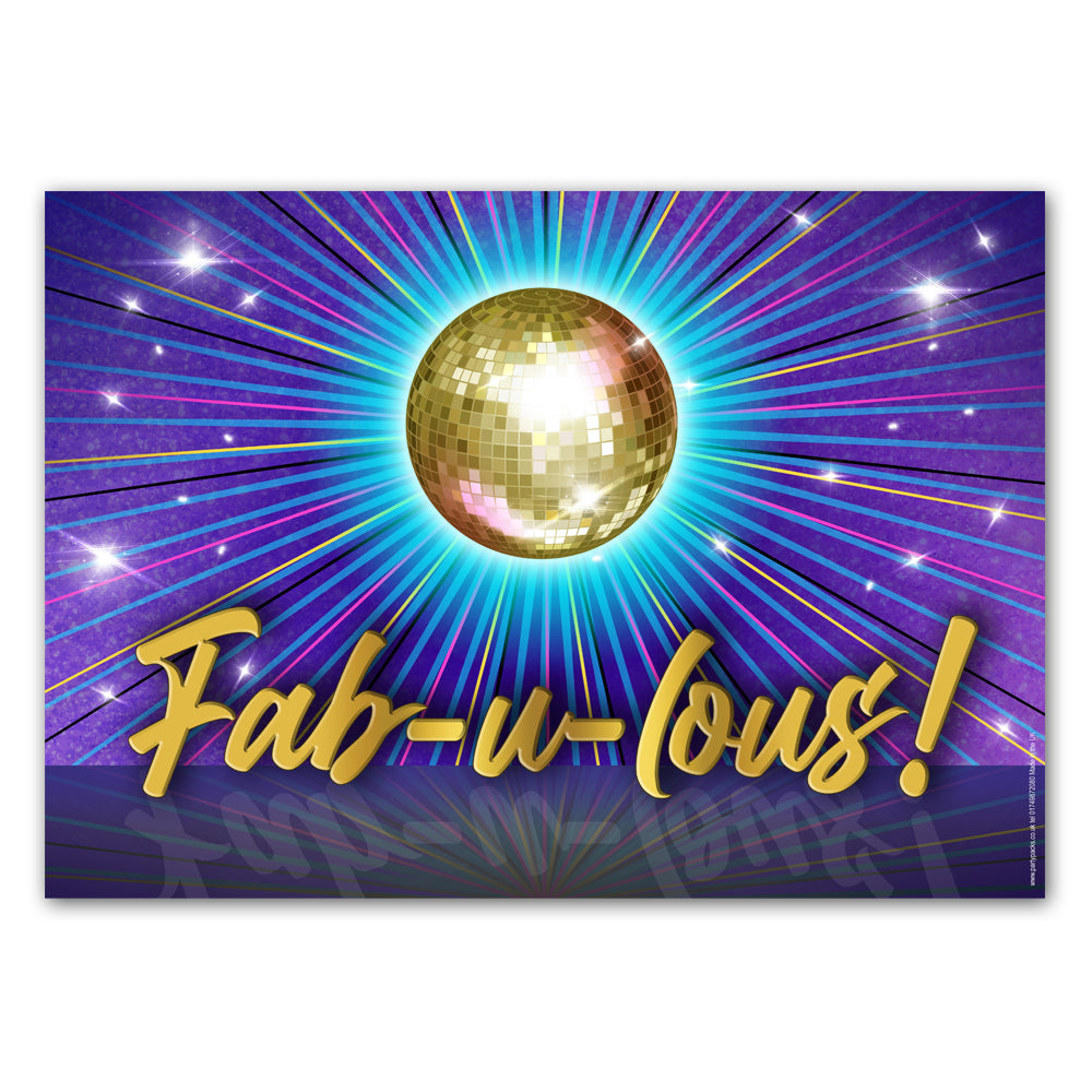 Strictly "Fab-u-lous" Poster Decoration - A3