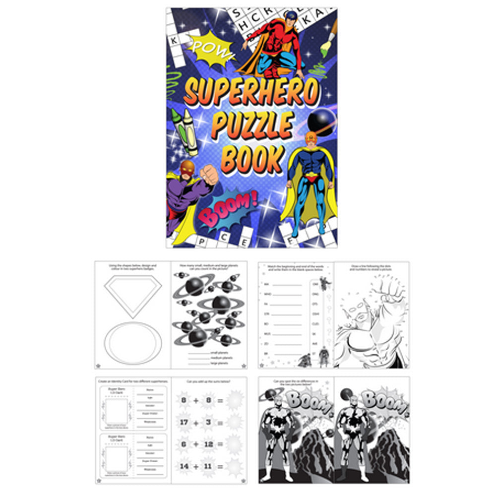 Mini Superhero Puzzle Books - Each