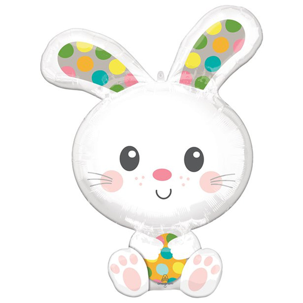 Supershape Sitting Bunny Easter Foil Balloon - 20"