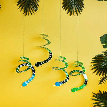 Swirley Snake Decorations - Pack of 4