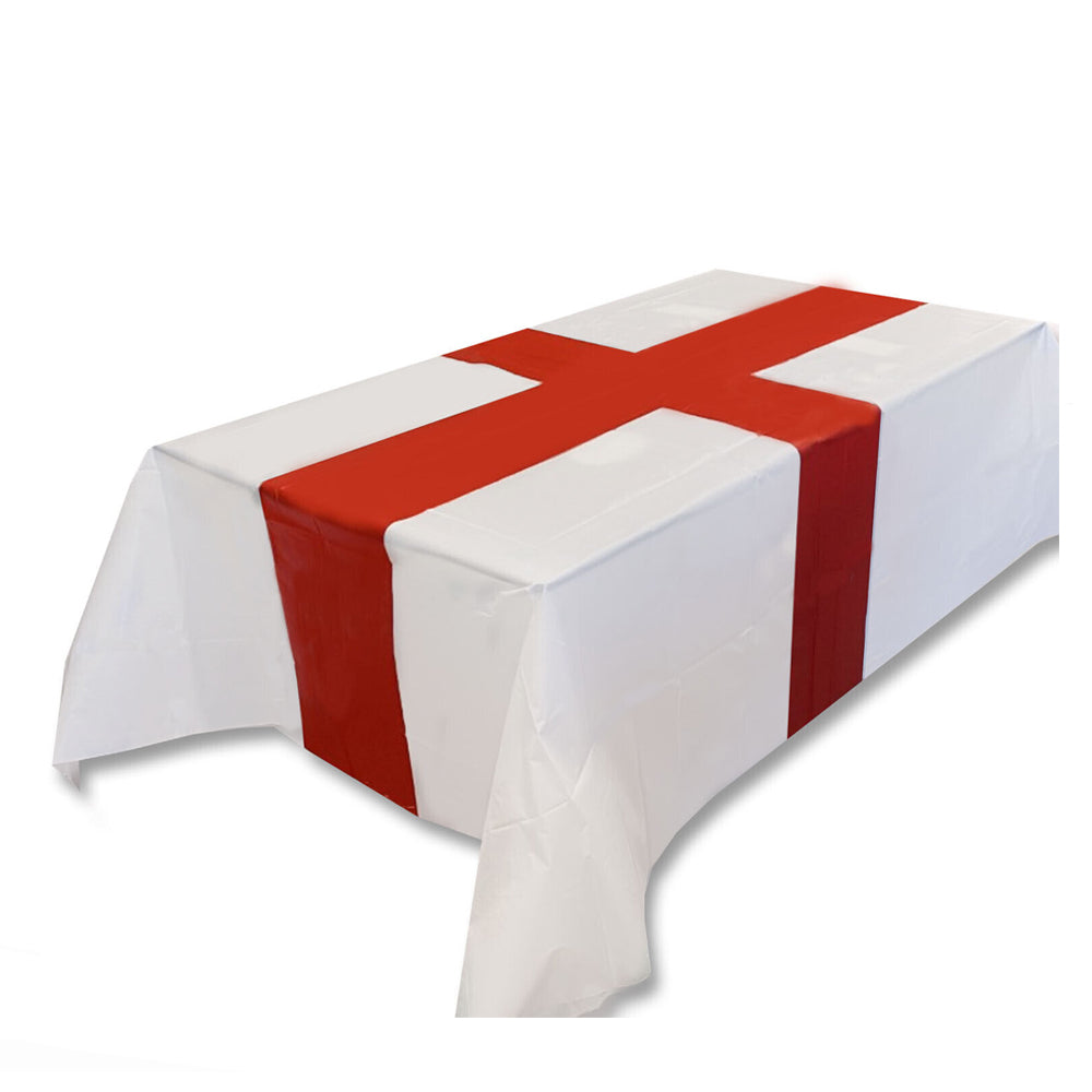 England St George's Flag Plastic Tablecloth - 180 x 110cm