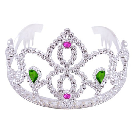 Silver Tiara with Jewel Detail (12cm x 8cm)