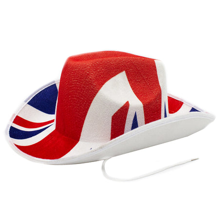 Union Jack Felt Cowboy Hat - Each