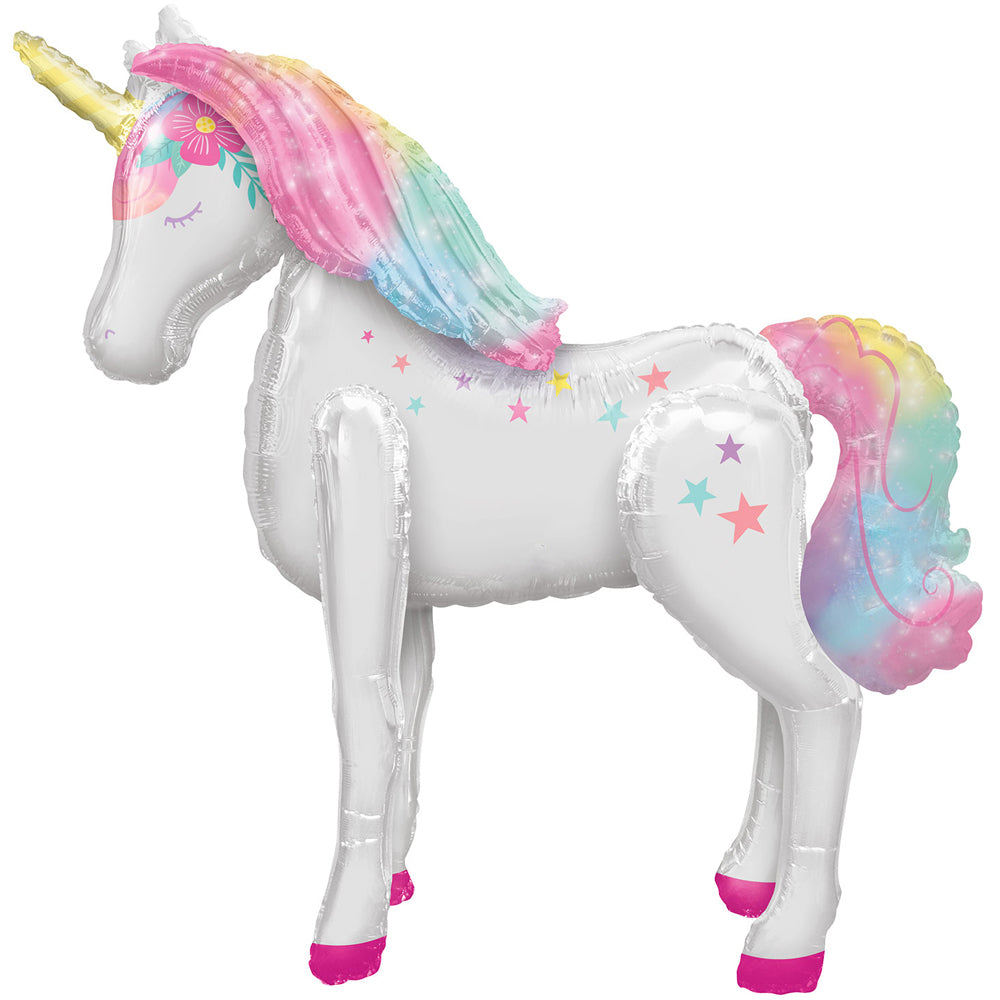 Enchanted Unicorn Giant Air Walker Foil Ballon - 46" x 42"