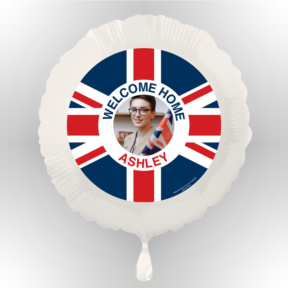 Union Jack Great Britain Personalised Photo Balloon (Not Inflated)