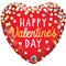 Valentine's Heart Confetti Foil Balloon - 18