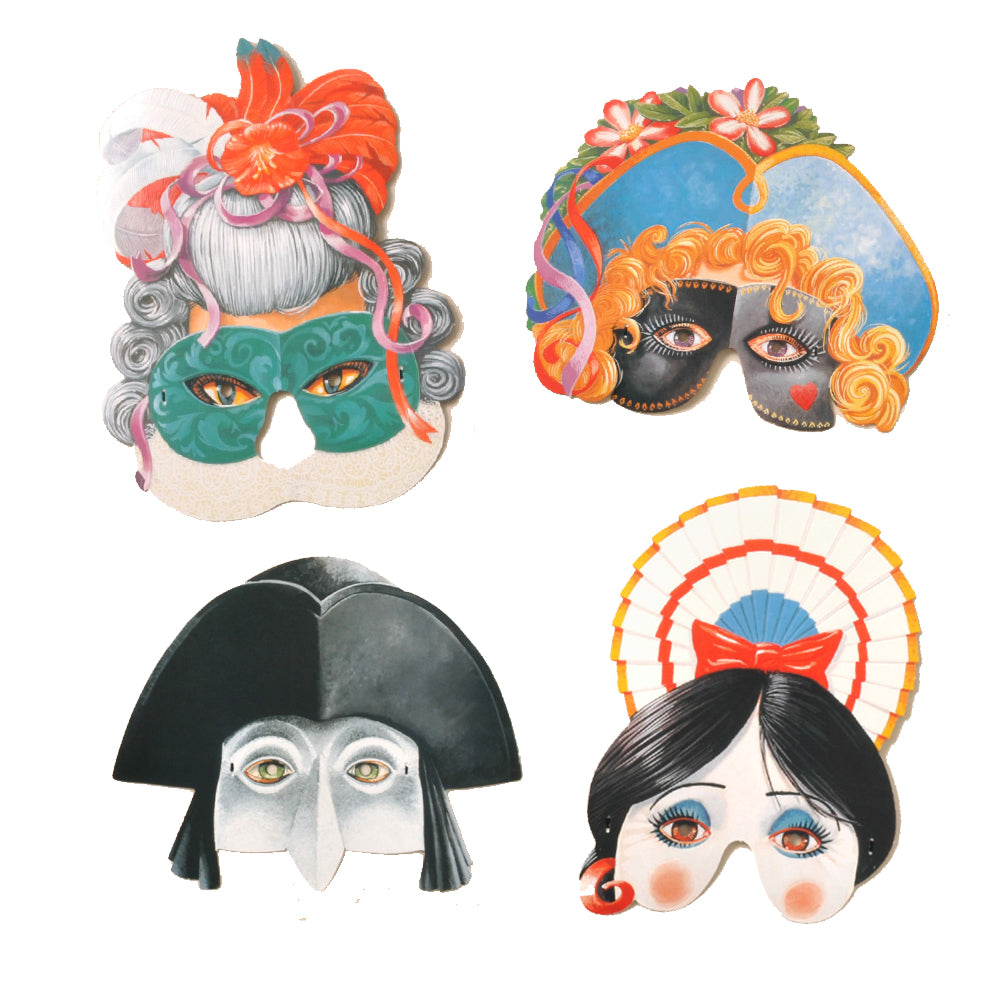 Venetian Mask Assortment - Pack of 4