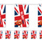 VJ Day Union Jack Flag Paper Bunting Decoration - 2.4m