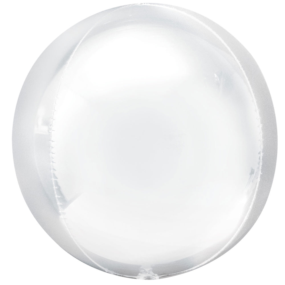 White Orb Foil Balloon - 16"
