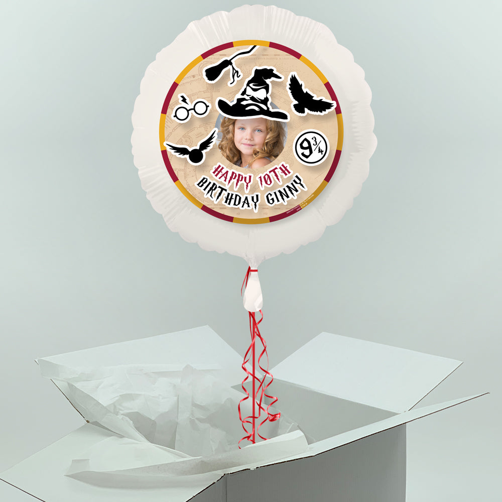 Wizard Inflated Personalised Photo Balloon in a Box