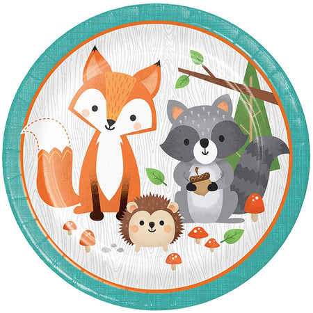 Woodland Animals Paper Plates - 23cm - Pack of 8