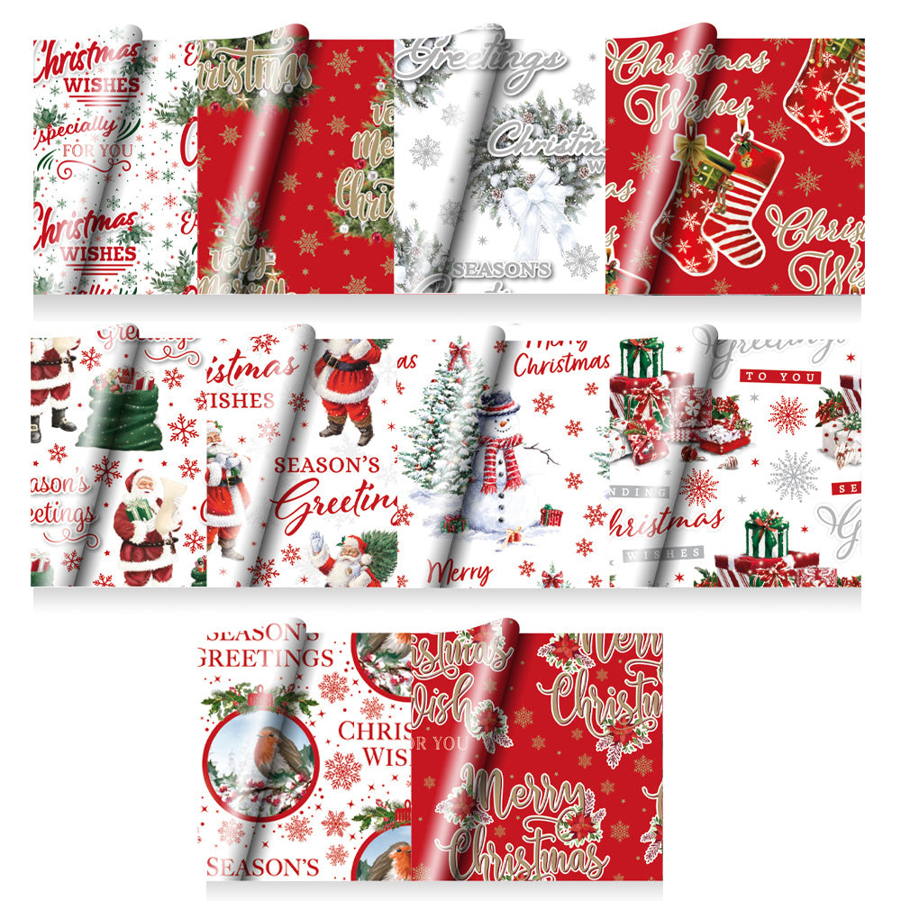 Christmas Wrapping Paper - Assorted Designs - Per Sheet - 69cm