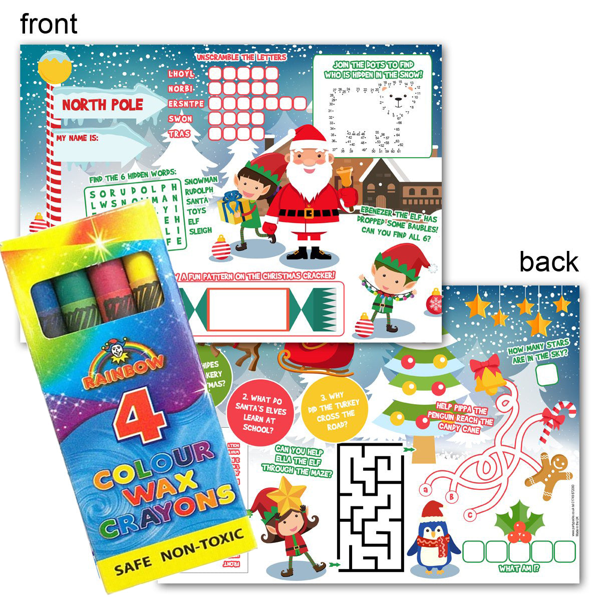 Christmas Colouring Activity Pack - Pack of 100
