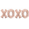 XOXO Rose Gold Foil Letter Balloon Pack - No Helium Required! - 40cm